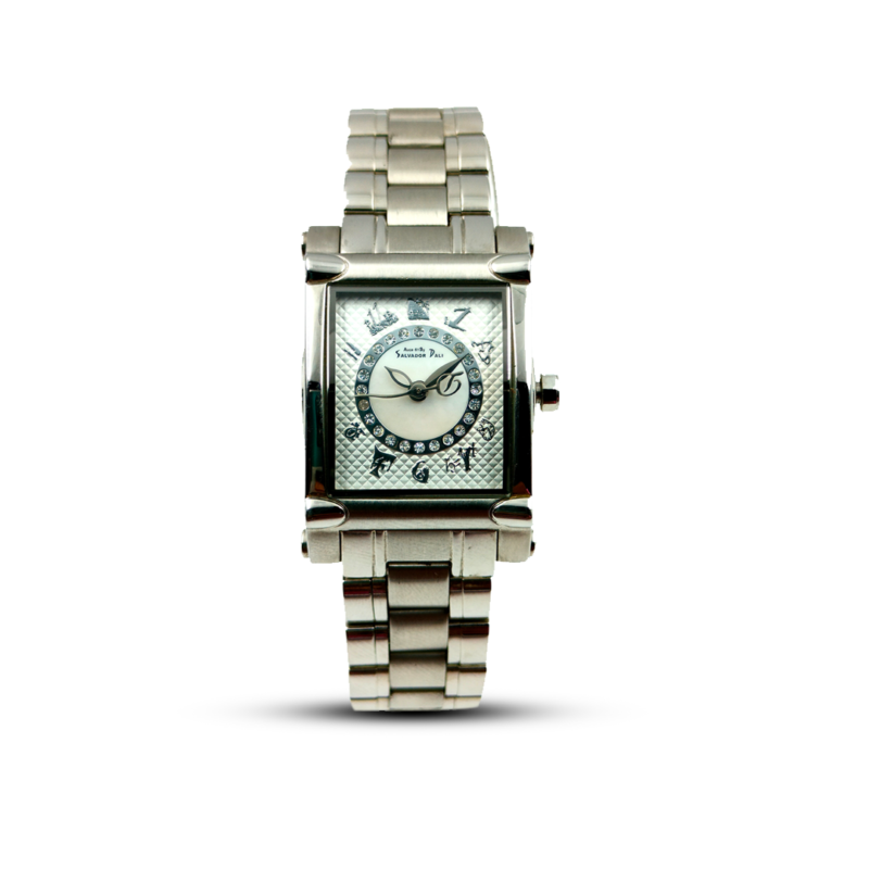 Salvador Dali Semi Sapphire Crystal All Stainless Steel Watch For Women