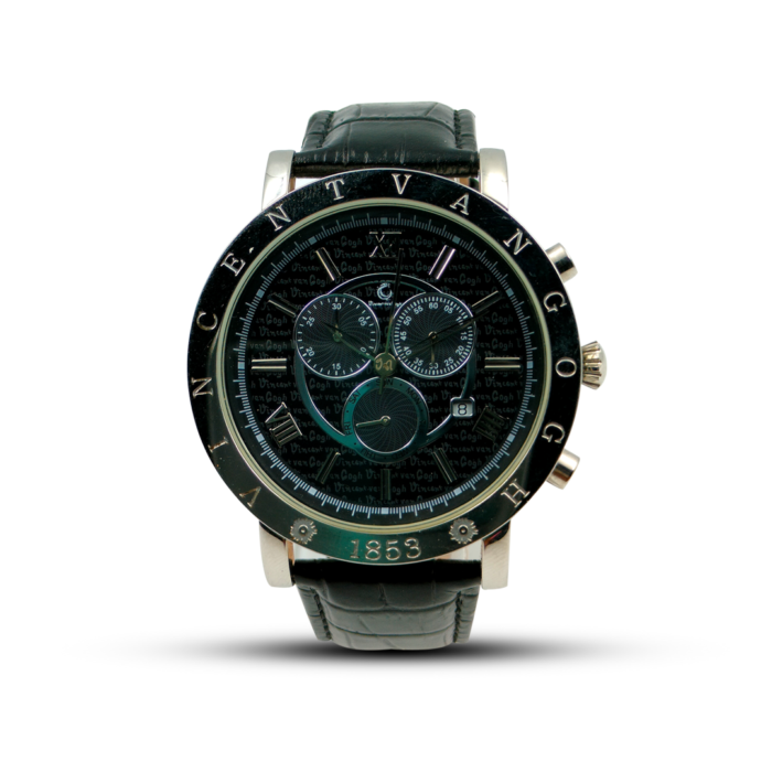 vincent van gogh black dial watch