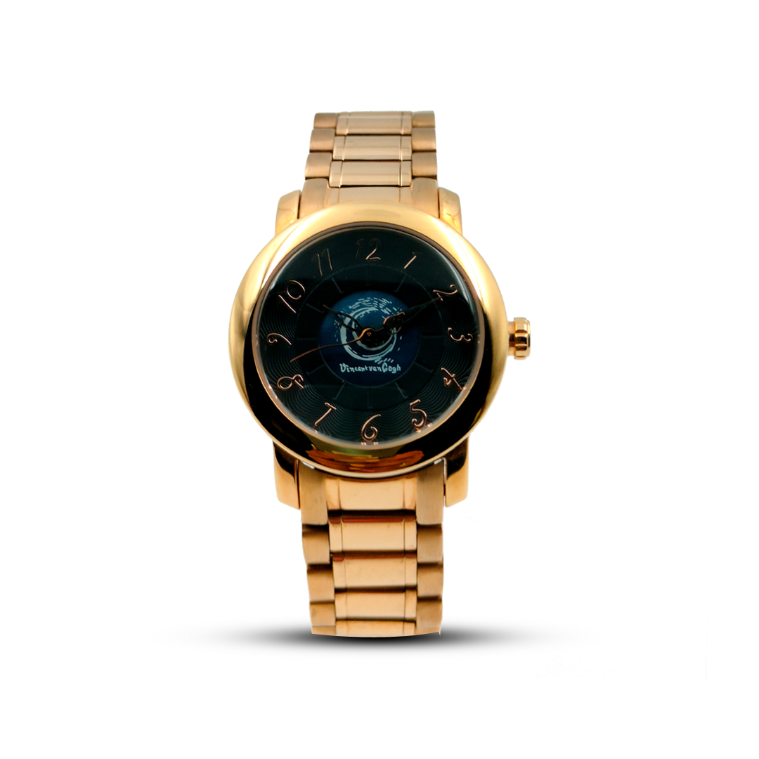 Home LIMITED EDITION VINCENT VAN GOGH WRIST WATCHES Vincent Van Gogh Solid Stainless Steel Rose Gold Chain Analog Watch For Men Vincent Van Gogh Solid Stainless Steel Rose Gold Chain Analog Watch