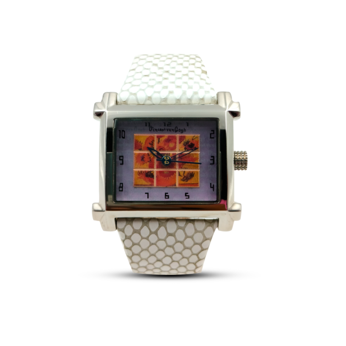 Vincent Van Gogh Solid Stainless Steel White Dial With Art Work Analog Watch For Men