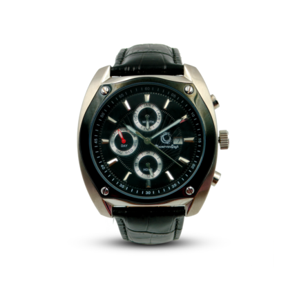 Vincent Van Gogh Solid Stainless Steel Chronograph Calendar Black Dial Analog Watch For Men