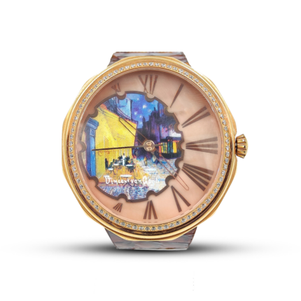 Vincent Van Gogh Solid Stainless Steel Rose Gold Dial Analog Watch For Men