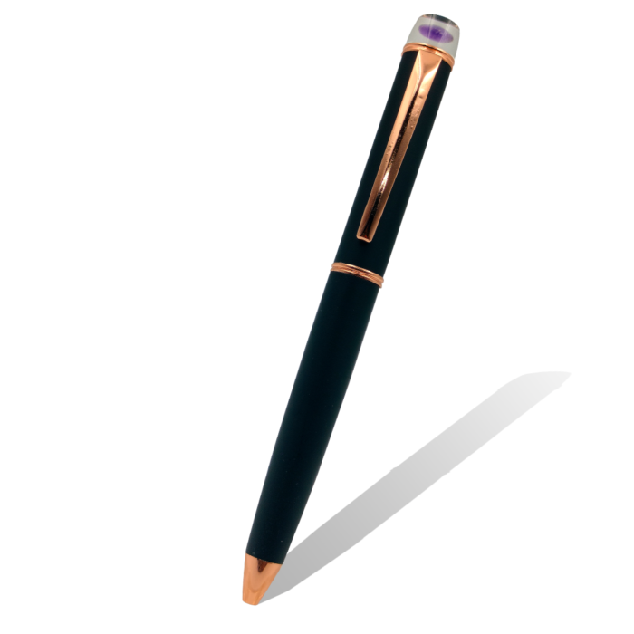 Rose-gold-pen-with-gemstone-amethyst